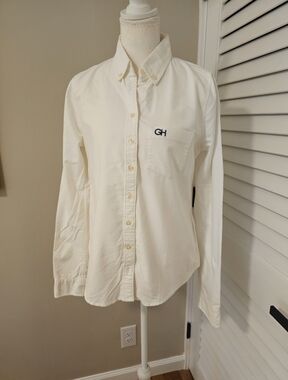 🤍 Gilly Hicks White Flannel Button-Down Shirt | Size M | NWOT 🤍